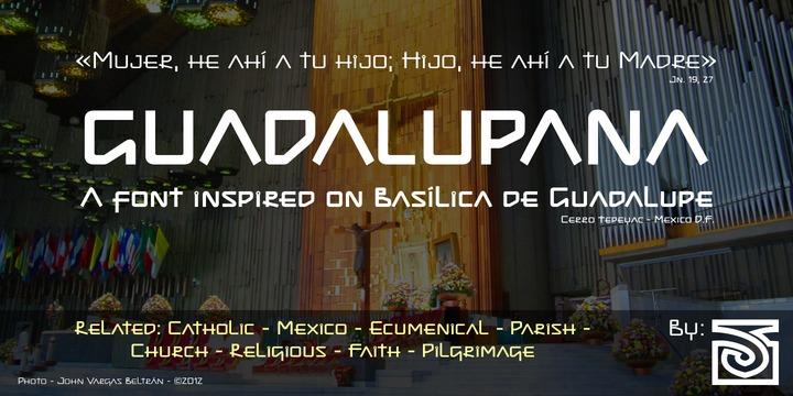 Пример шрифта Guadalupana