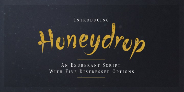 Пример шрифта HoneyDrop