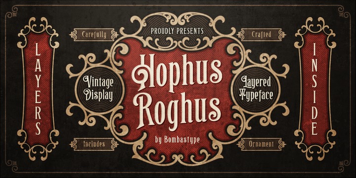 Пример шрифта Hophus Roghus