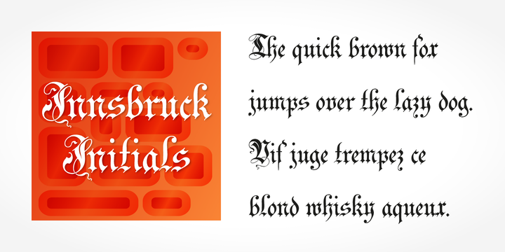 Пример шрифта Innsbruck Initials Regular