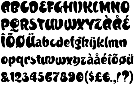 Пример шрифта Jabberwub