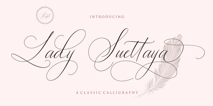 Пример шрифта Lady Suettaya