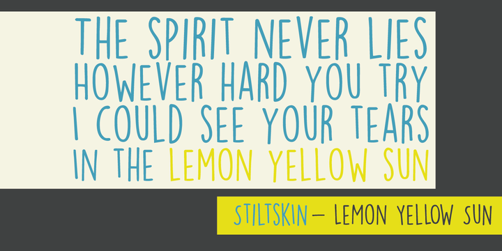 Пример шрифта Lemon Yellow Sun Italic
