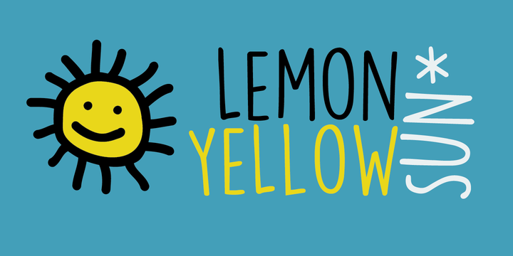 Пример шрифта Lemon Yellow Sun
