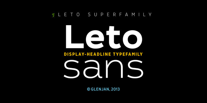 Пример шрифта Leto Sans