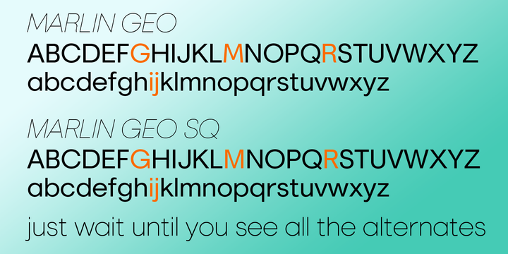 Пример шрифта Marlin Geo SQ Extra Light