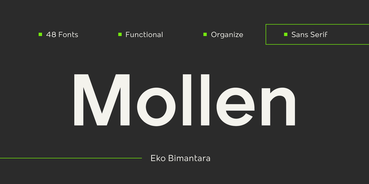 Пример шрифта Mollen Narrow