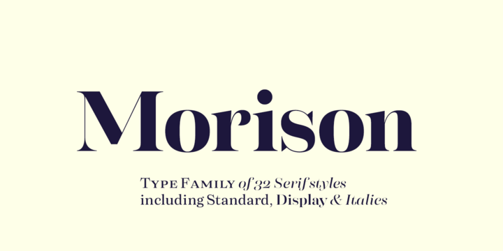 Пример шрифта Morison