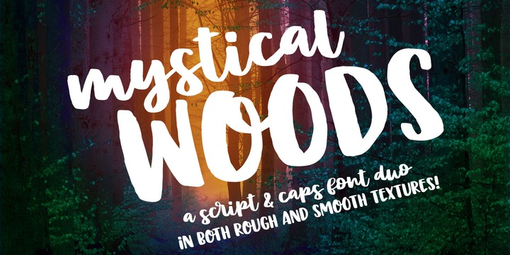 Пример шрифта Mystical Woods