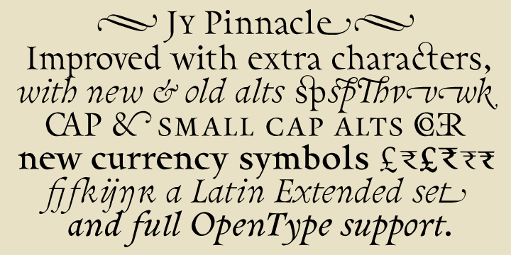 Пример шрифта Pinnacle JY Pro