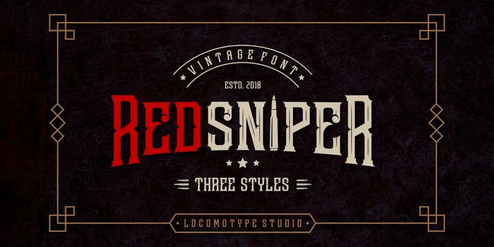 Пример шрифта Redsniper