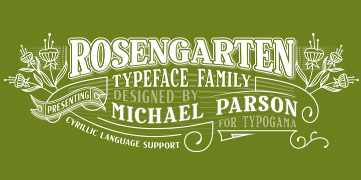 Пример шрифта Rosengarten