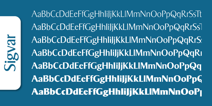 Пример шрифта Sigvar Serial Bold Italic