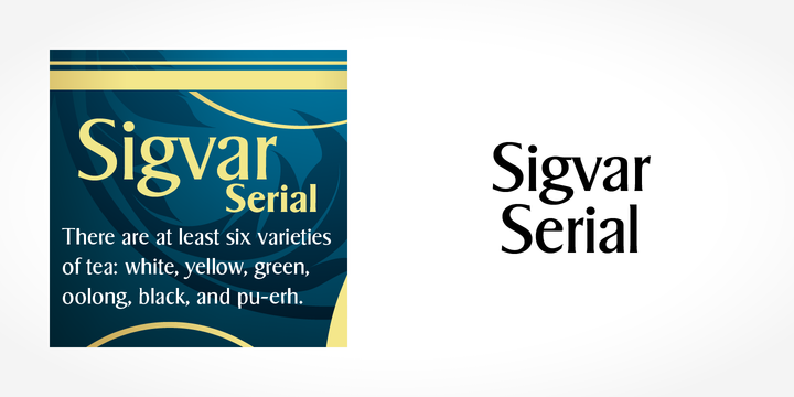 Пример шрифта Sigvar Serial