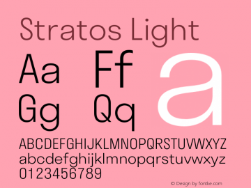 Пример шрифта Stratos