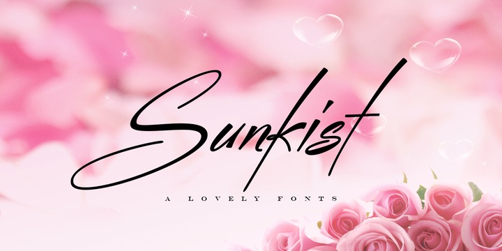 Пример шрифта Sunkist