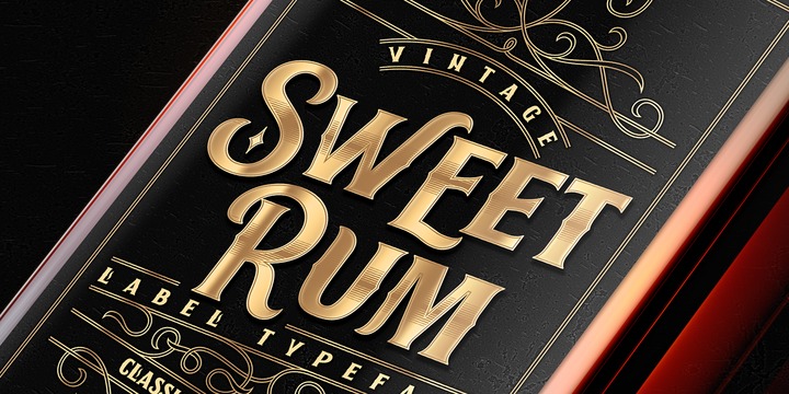 Пример шрифта Sweet Rum