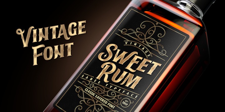 Пример шрифта Sweet Rum FX