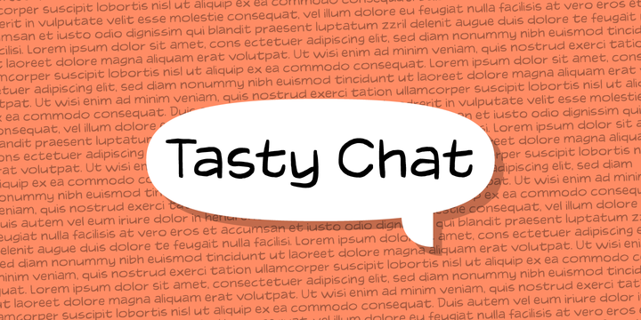 Пример шрифта Tasty Chat