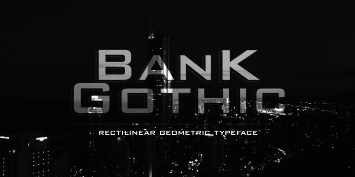 Пример шрифта Bank Gothic