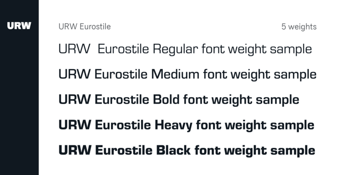 Пример шрифта Eurostile Bold