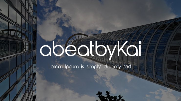 Пример шрифта Abeat by Kai