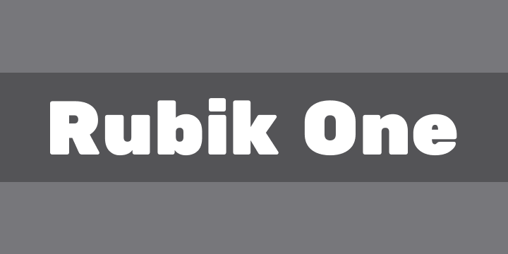 Пример шрифта Rubik One