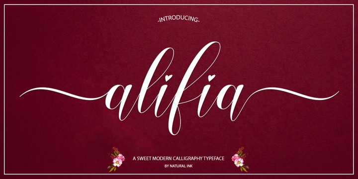 Пример шрифта Alifia