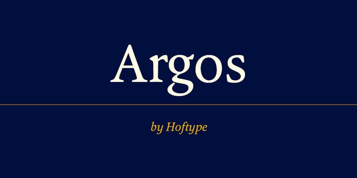 Пример шрифта Argos