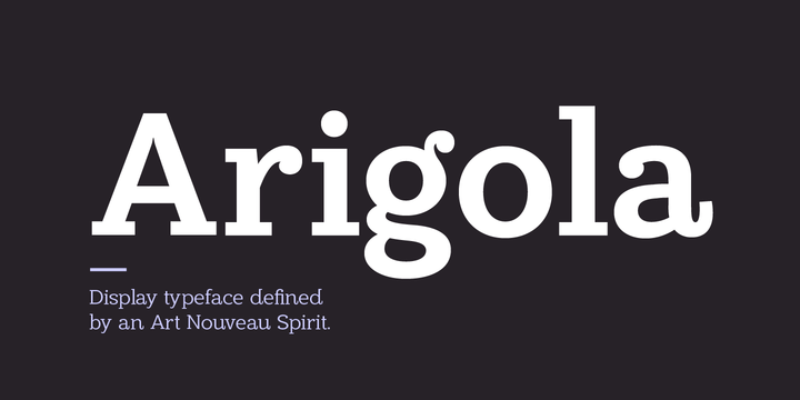 Пример шрифта Arigola