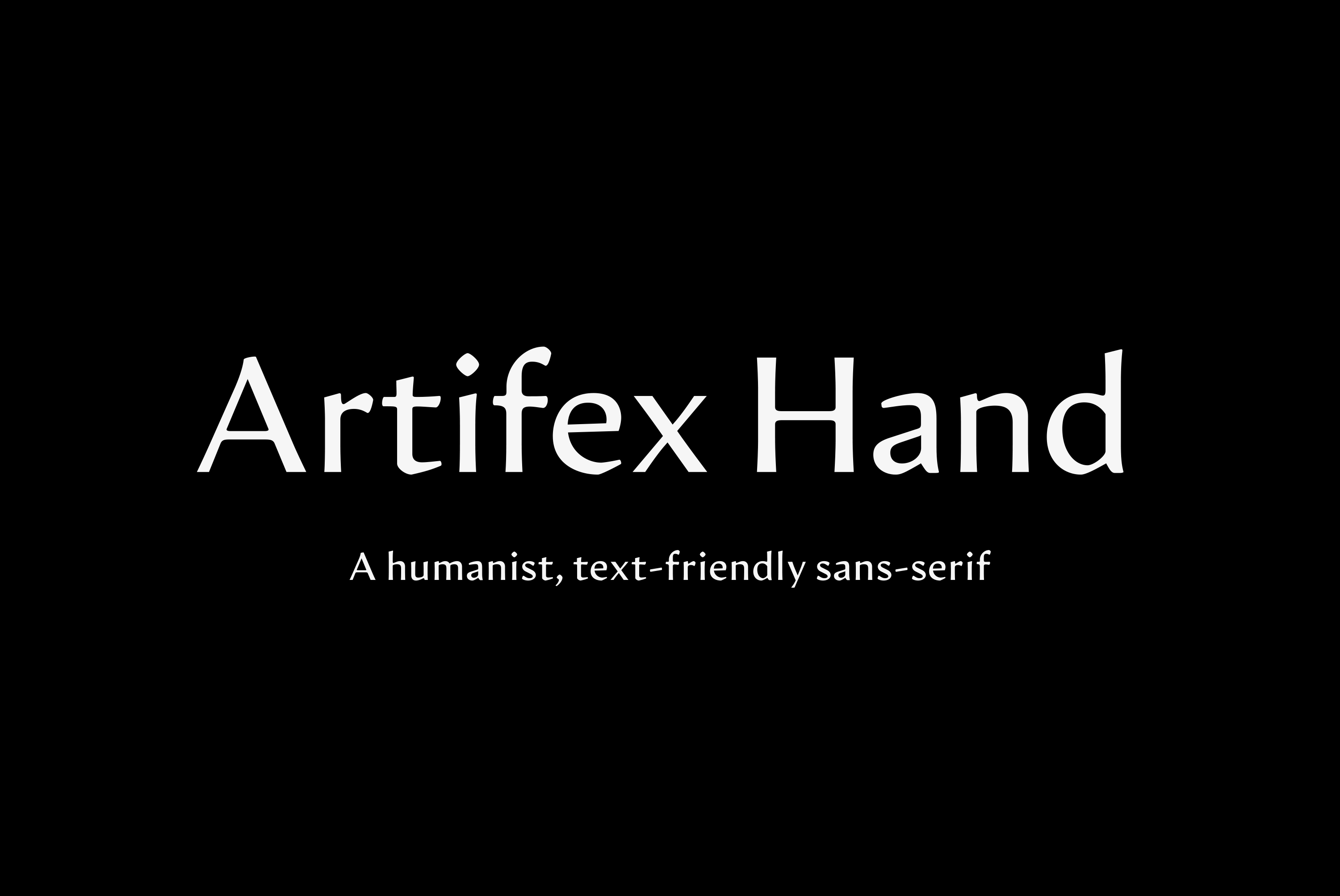 Пример шрифта Artifex Hand CF