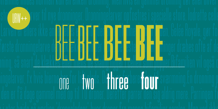 Пример шрифта Bee