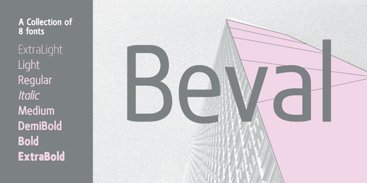 Пример шрифта Beval