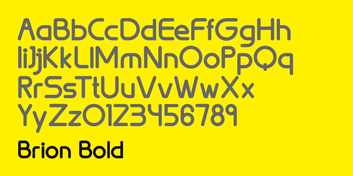 Пример шрифта Brion Bold