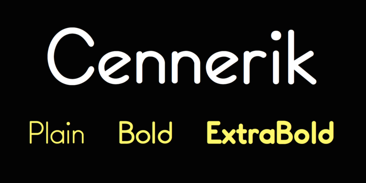 Пример шрифта Cennerik