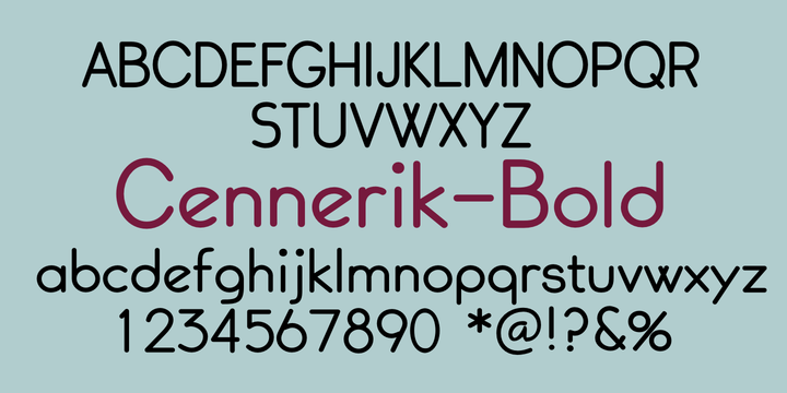 Пример шрифта Cennerik Extra Bold