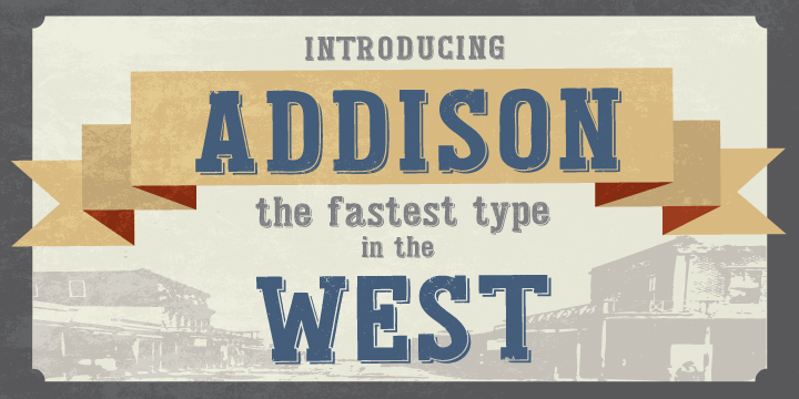 Пример шрифта Addison West Flat