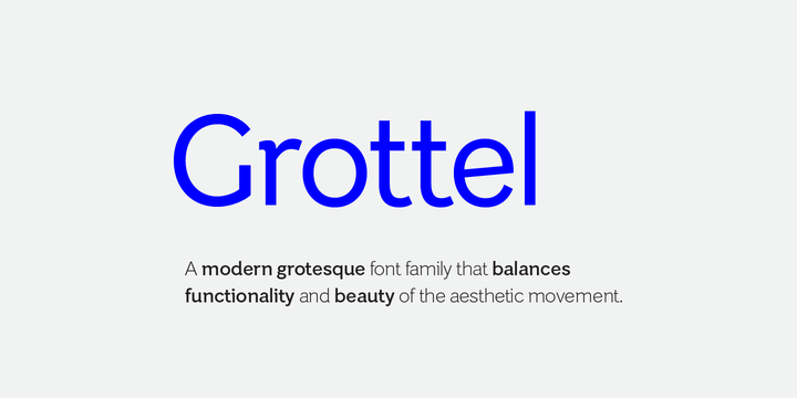 Пример шрифта Grottel