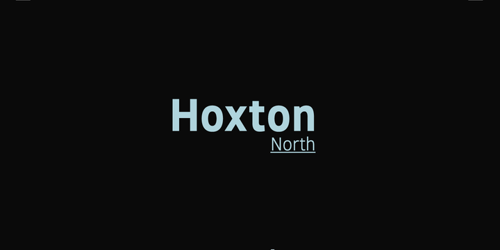 Пример шрифта Hoxton North