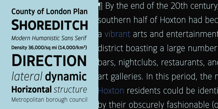 Пример шрифта Hoxton North Thin
