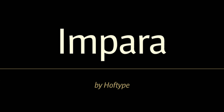 Пример шрифта Impara