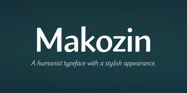 Пример шрифта Makozin