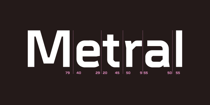 Пример шрифта Metral
