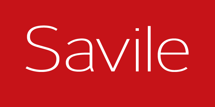 Пример шрифта Savile