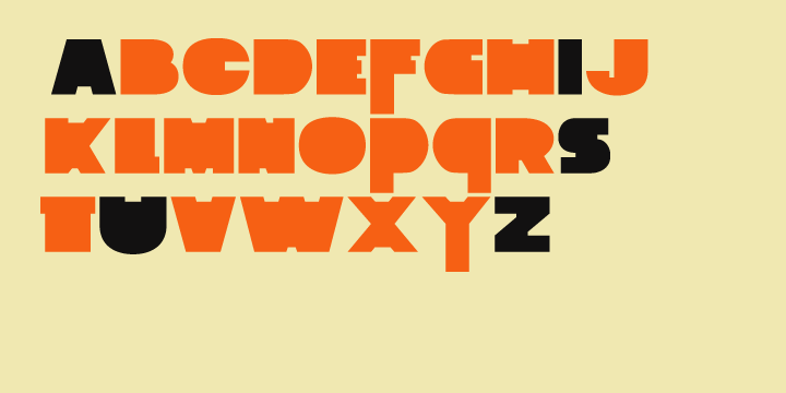 Пример шрифта Zaius Stencil