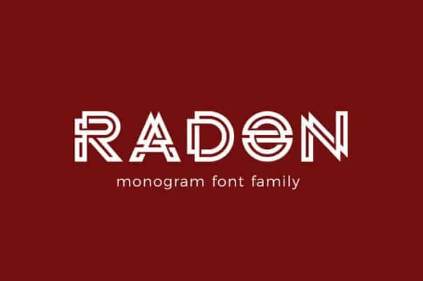 Пример шрифта Radon