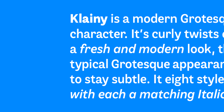 Пример шрифта Klainy Bold