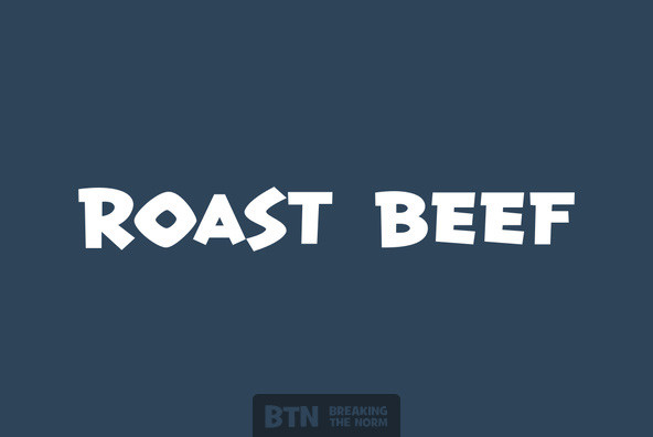 Пример шрифта Roast Beef BTN