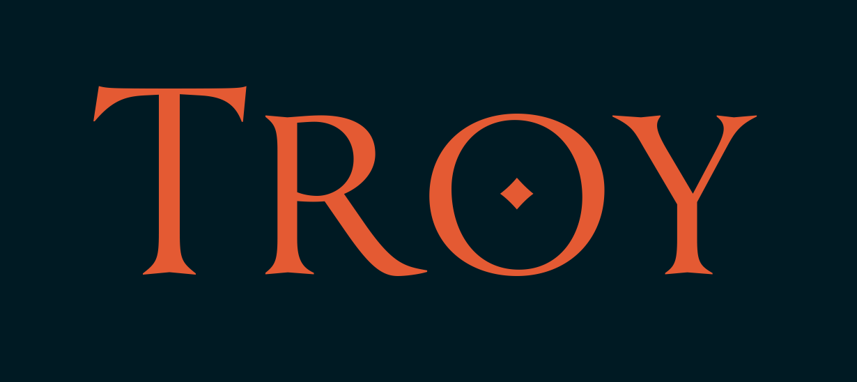 Пример шрифта Troy
