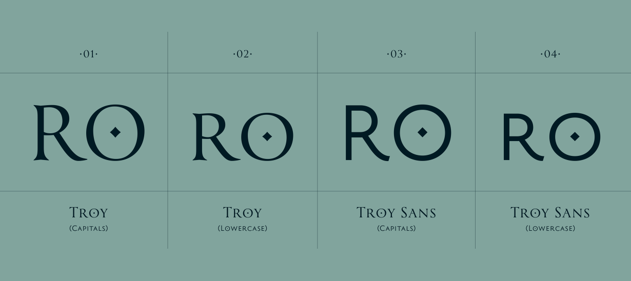 Пример шрифта Troy Regular